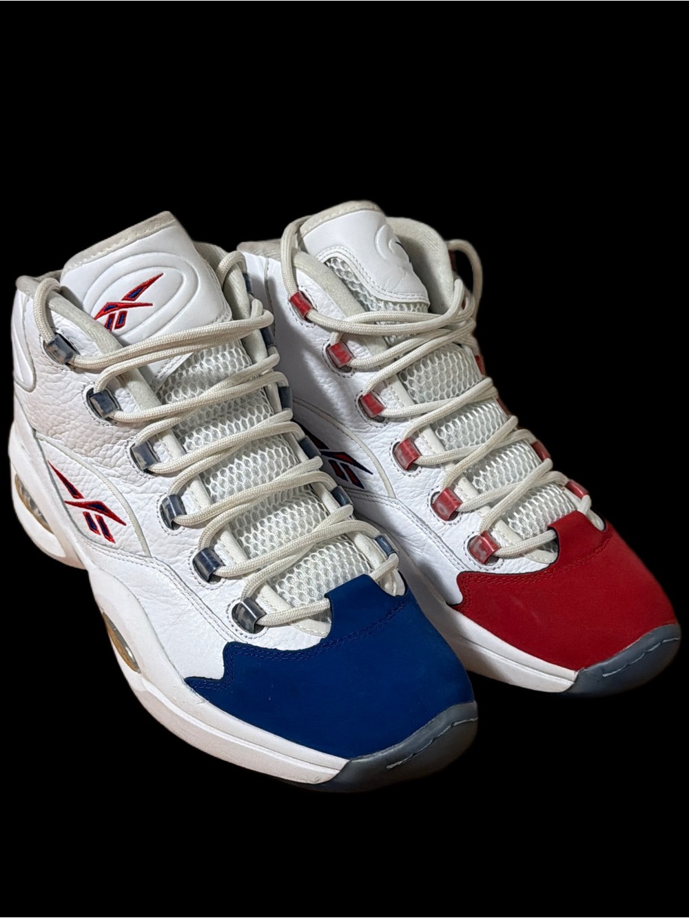 Reebok THE Question DOUBLE Cross A.I. Signature Mid BB Shoe Men’s size 11 EUC. 🦅